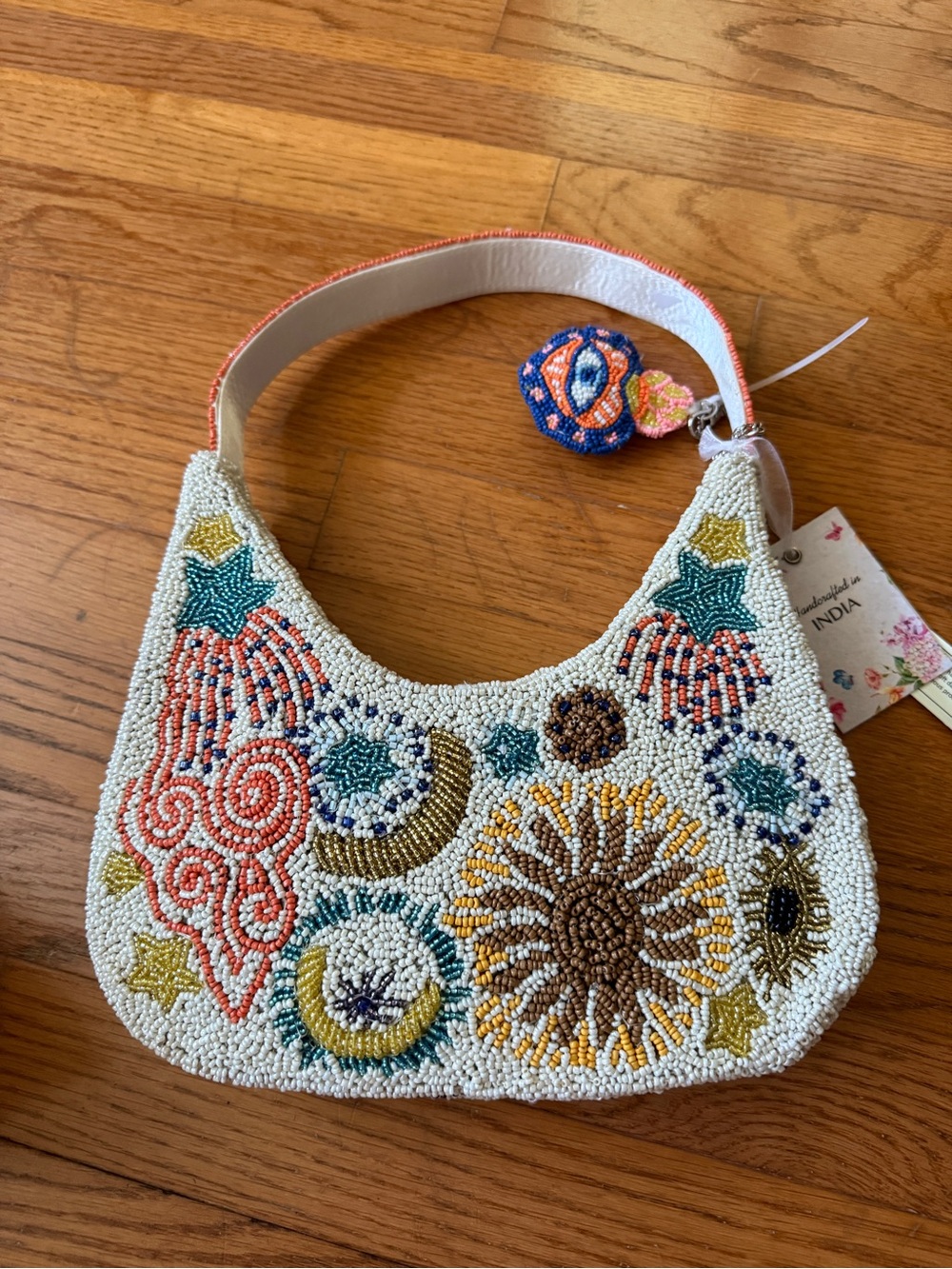 New Release Made In India Viral Beaded Sun, Moon, Stars, Evil Eye shoulder bag